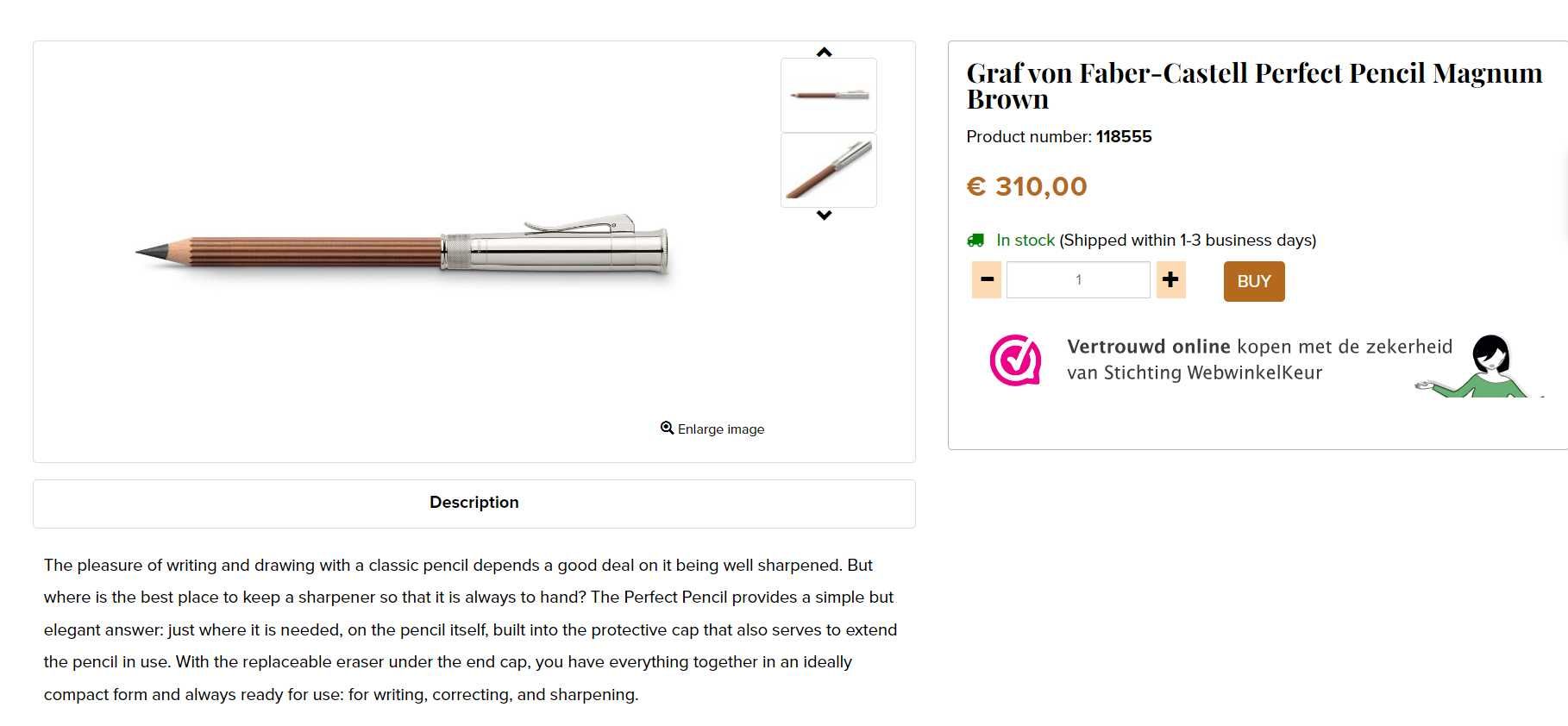 Graf von Faber-Castell Perfect Pencil Magnum Brown