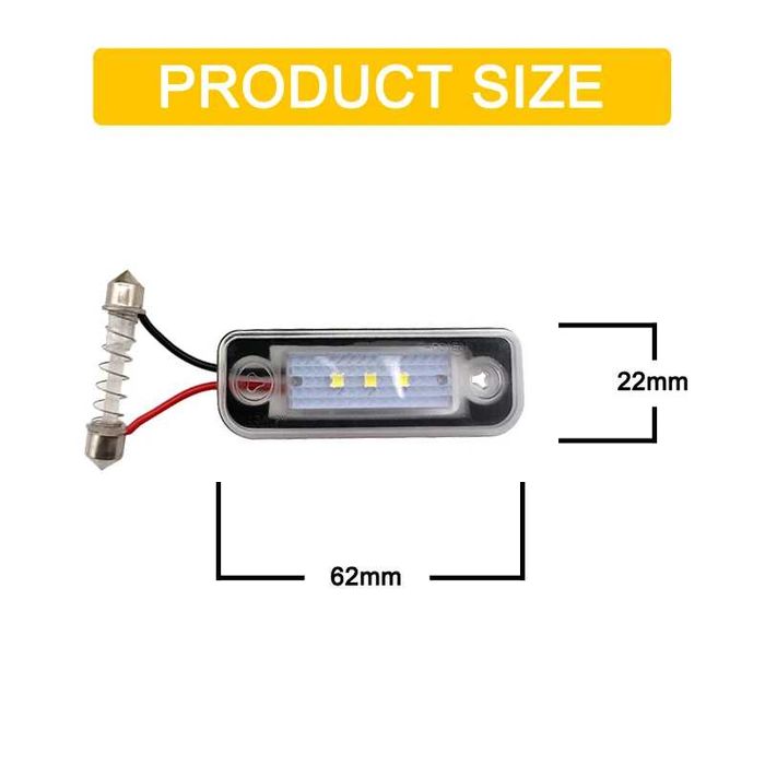 LED плафони заден регистрационен номер Mercedes W211 W203 C219 R171