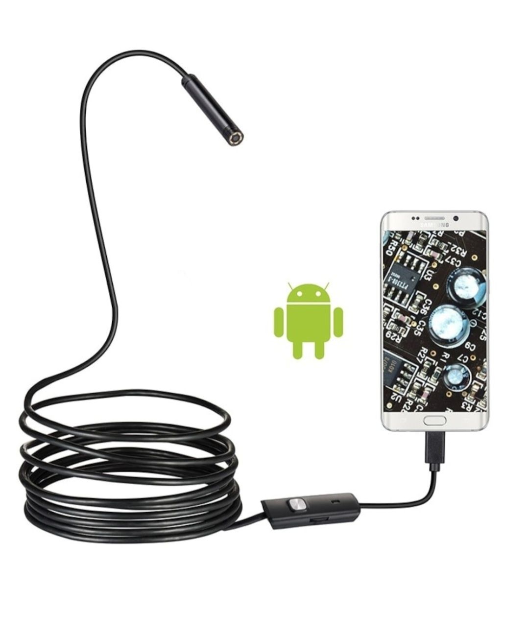 Camera endoscop telefon sau laptop 5m 10 metri inclusiv USB C, magnet
