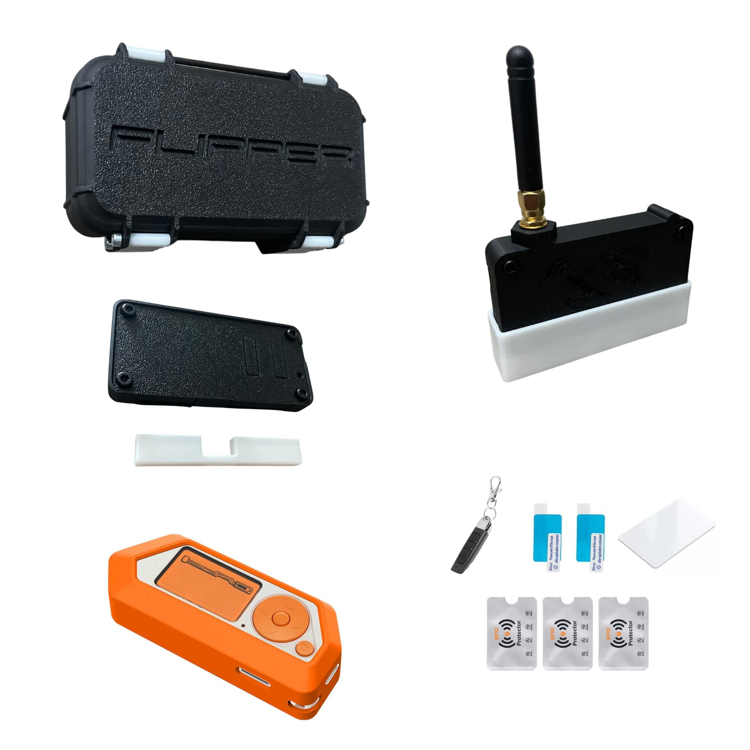 Set Accesorii Flipper Zero-Husa,Carcasa V12,2xCarcase Placa WiFi+Gift
