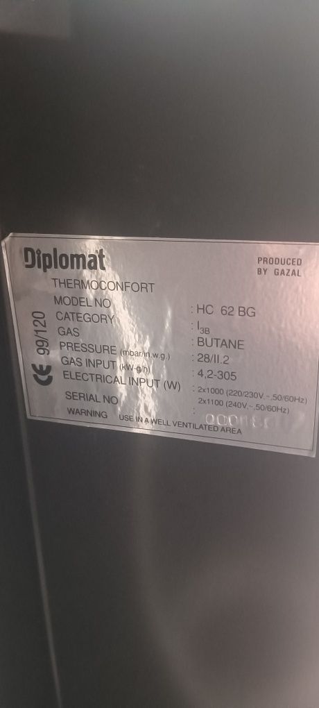 Газова печка - Diplomat Comfort