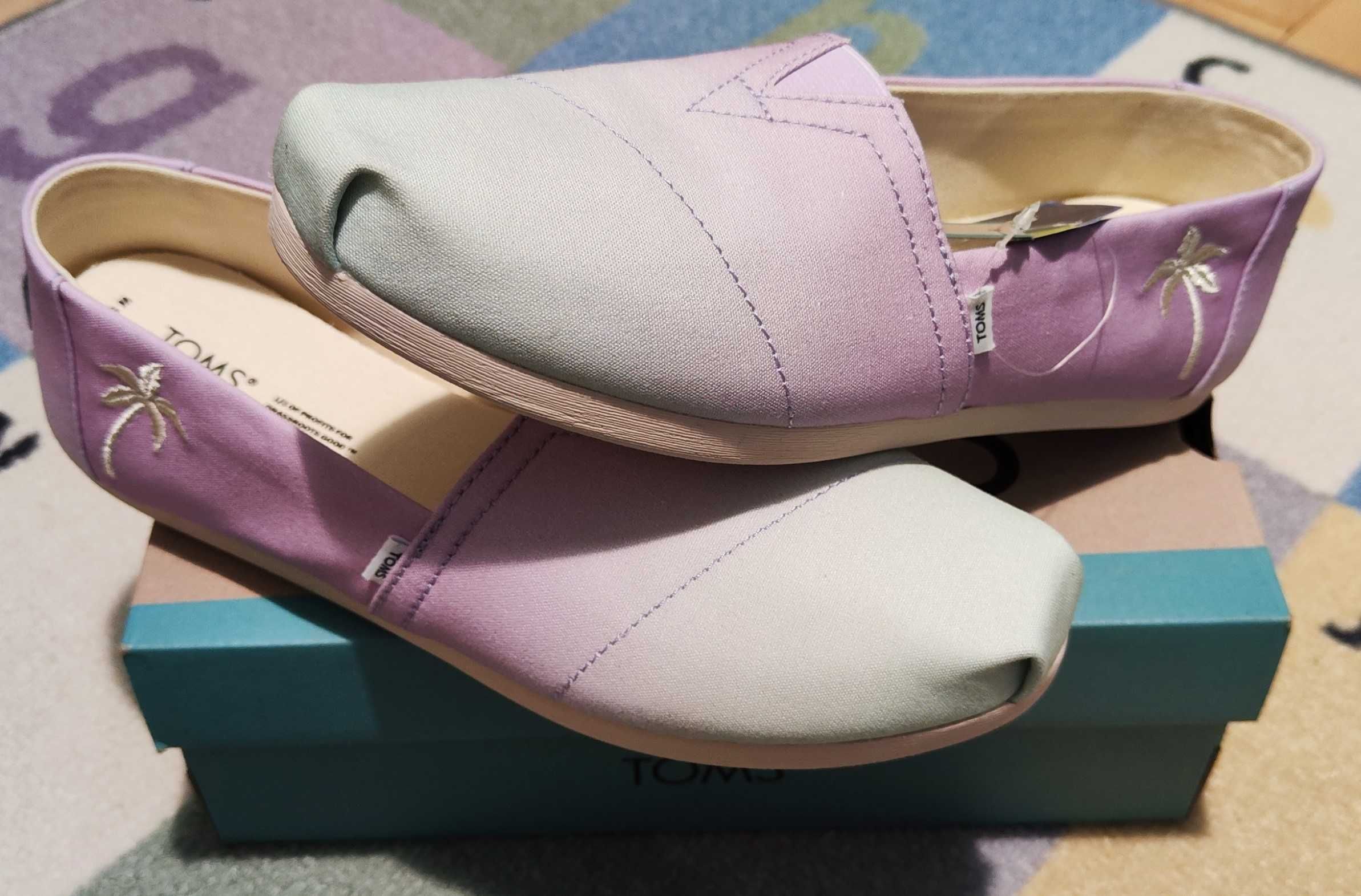 TOMS ALPARGATA - Lilac ombre canvas size 40 – Женски еспадрили TOMS