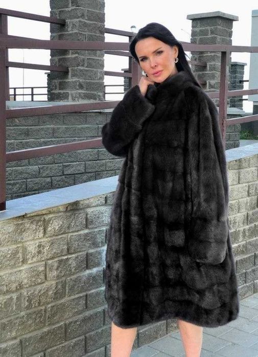 Haină din Blană de Vizon 4in1 , nurca Naturală , Haină de nurcă .