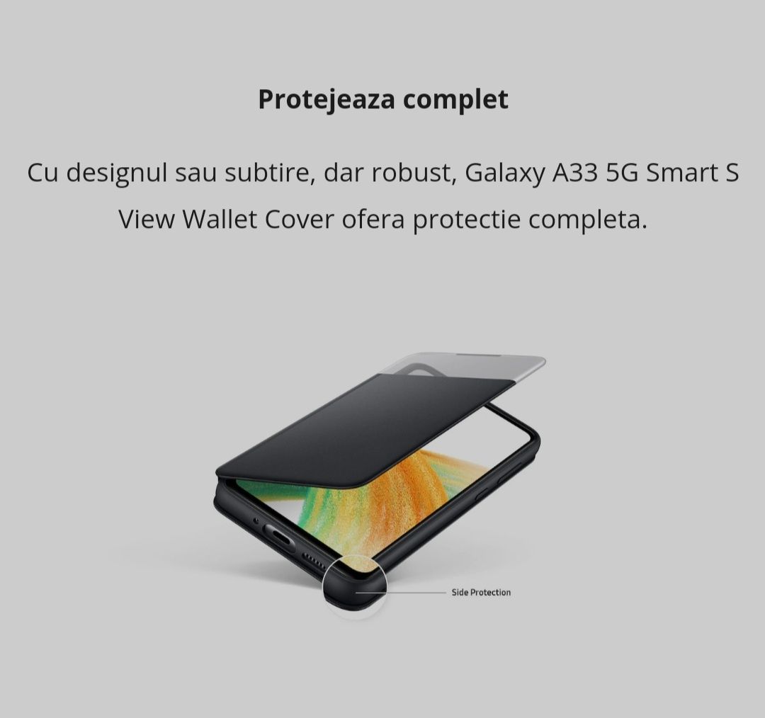 Husa smart activa originala Samsung S View Wallet Cover A33 5G A336