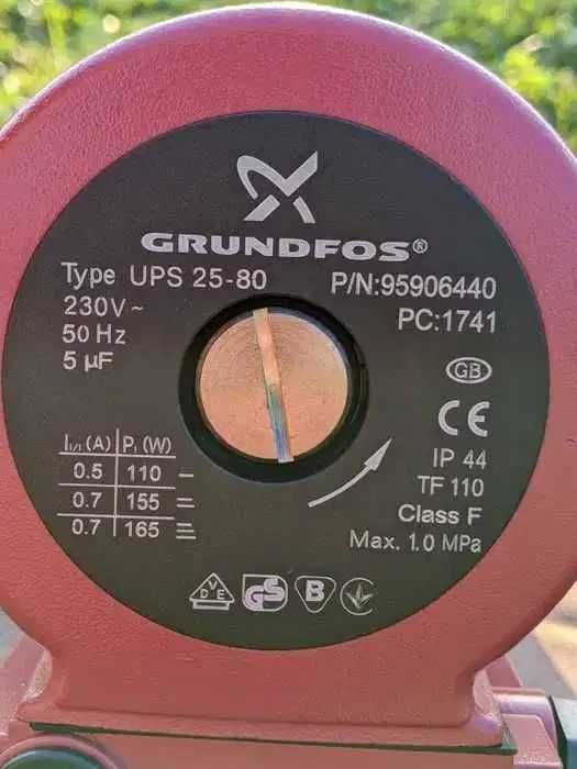 Pompa recirculare Grundfos 25 80 180 centrale termice