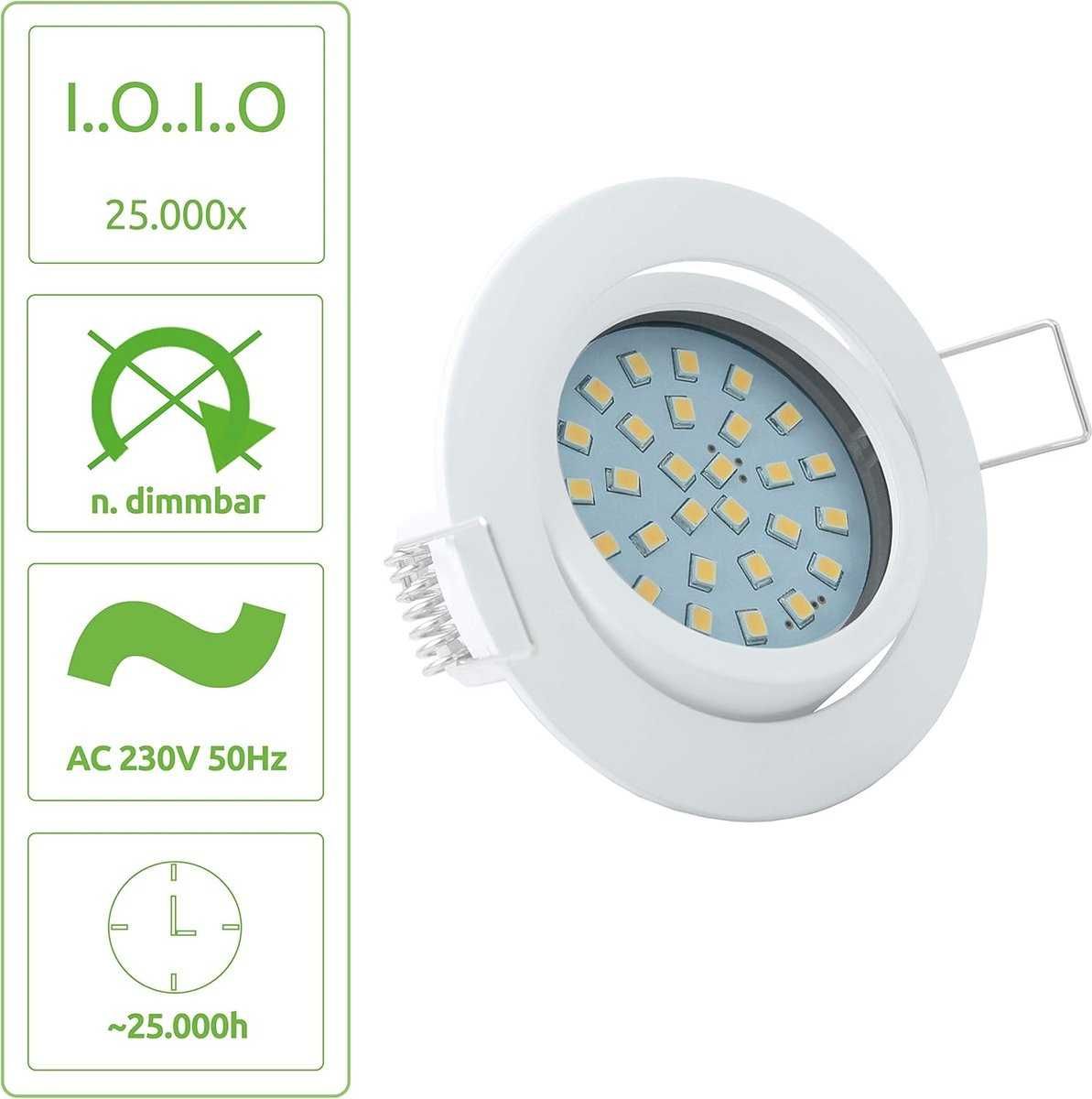 НОВИ! LED лунички за вграждане, 4W, 79мм, 9 бр/к-кт