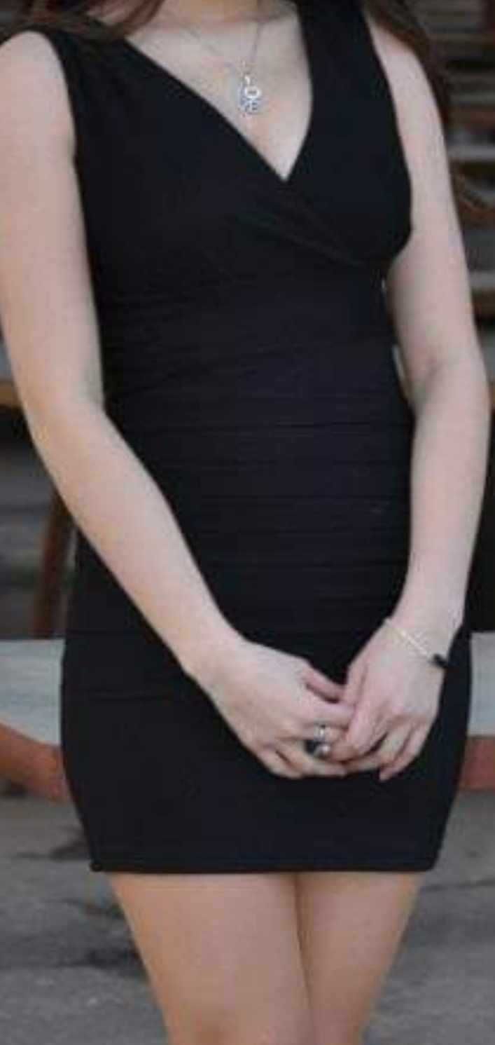 Rochie de seară, mini, culoare neagră, mărimea S.