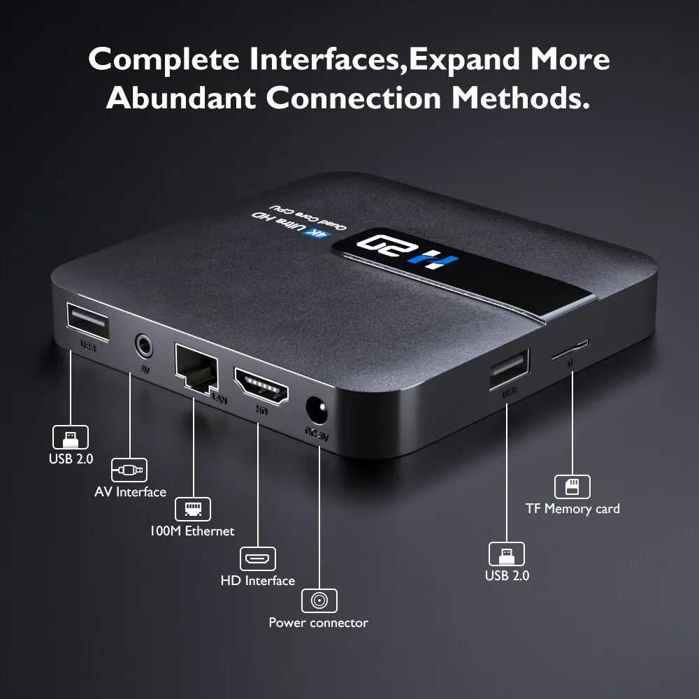 ТОП Приемник Smart Аndroid TV Box H20 Гласов асистент 2GB 16GB 4K