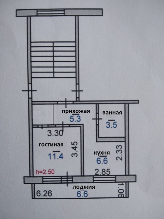 Продаётся однокомнатная квартира в центре