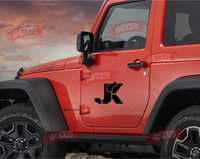 Стикер JK за jeep / Изработка на автомобилни стикери