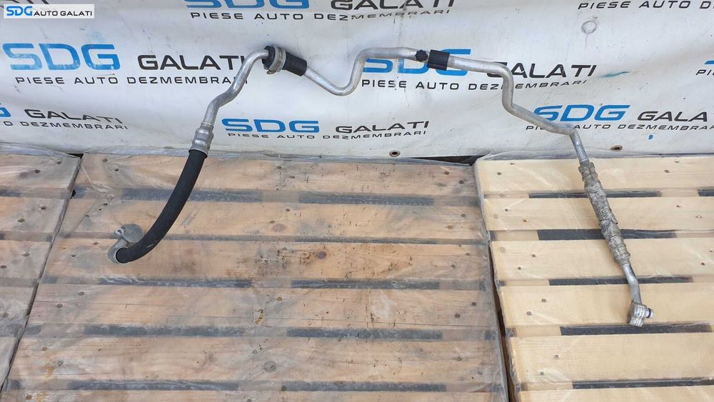 Furtun Conducta Compresor Radiator AC Aer Conditionat Clima Volkswagen Golf 5 2.0 TDI BMM BVB 2004 - 2008 Cod 1K0820743CD