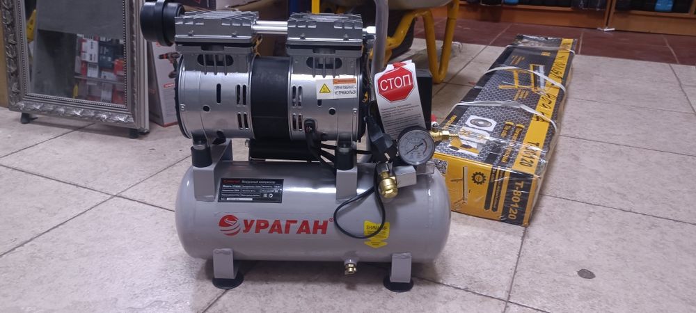 Компрессор бесшумный 8 л. Кредит. Доставка. Астана