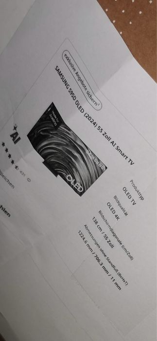 Televizor SAMSUNG OLES 55S95D, 138 cm, smart, 4K Ultra HD