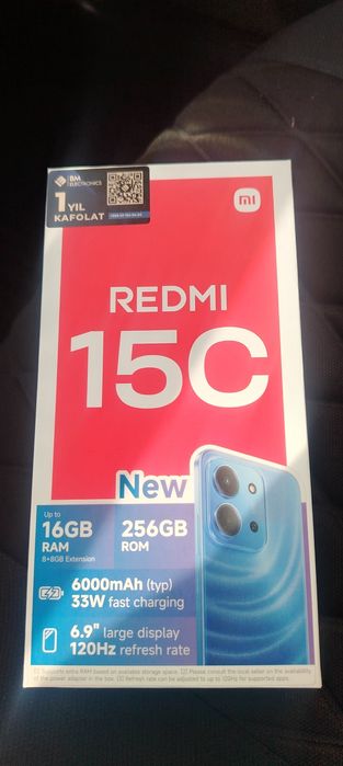 РЕДМИ 15С новый Янги упаковкада