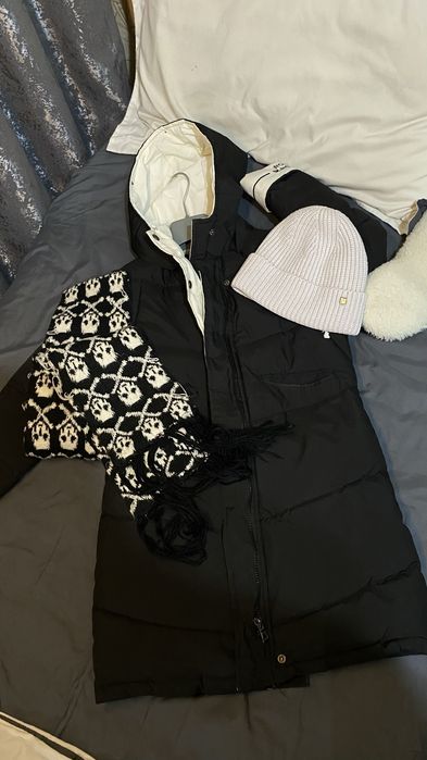 детская зимня куртка + шапка+шарф