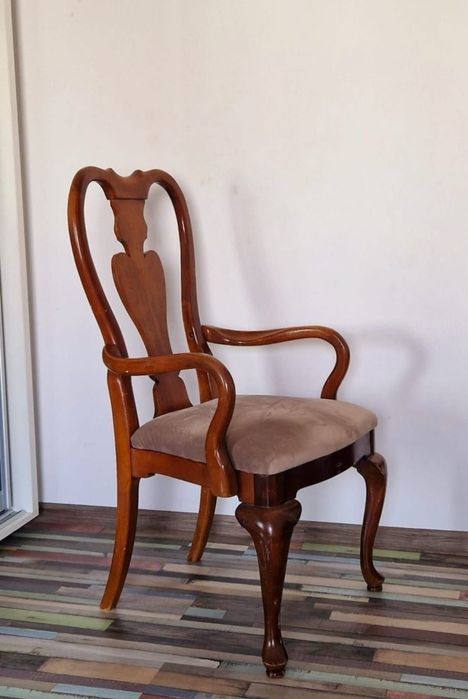 Fotoliu sufragerie Luxuriant Francez Queen Anne Baroch lemn vintage