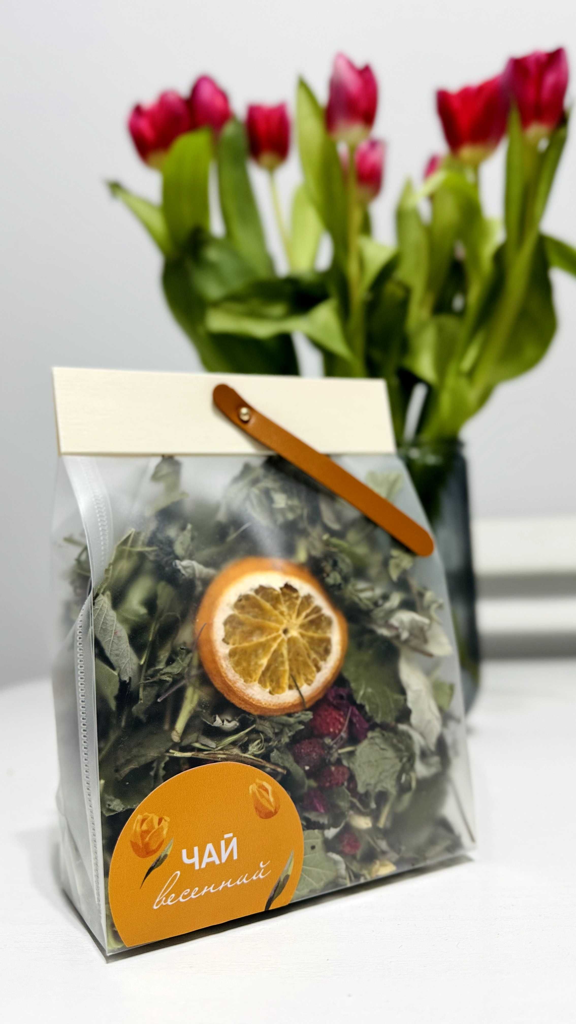 Алтайский травяной чай "Весенний" с земляникой и апельсином