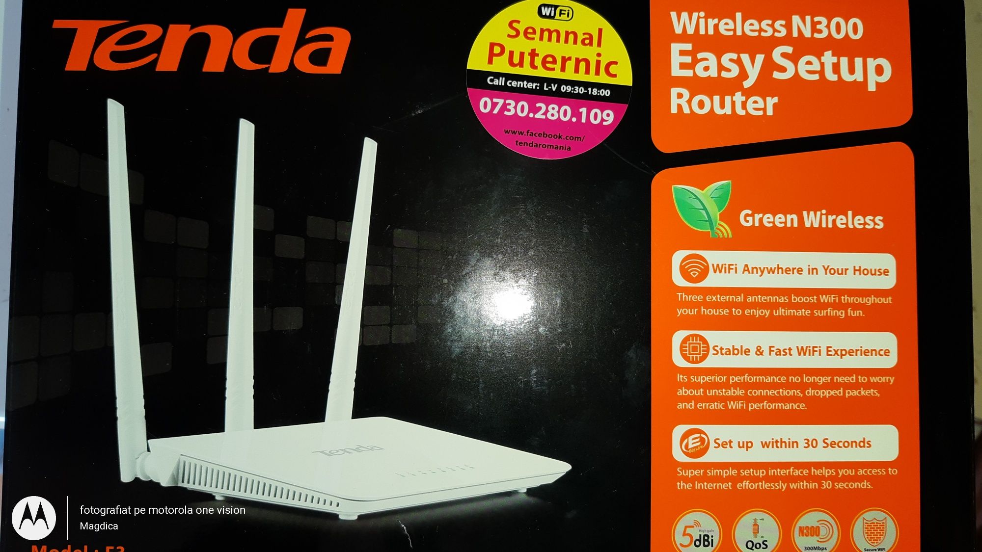 Router Tenda cu 3 antene