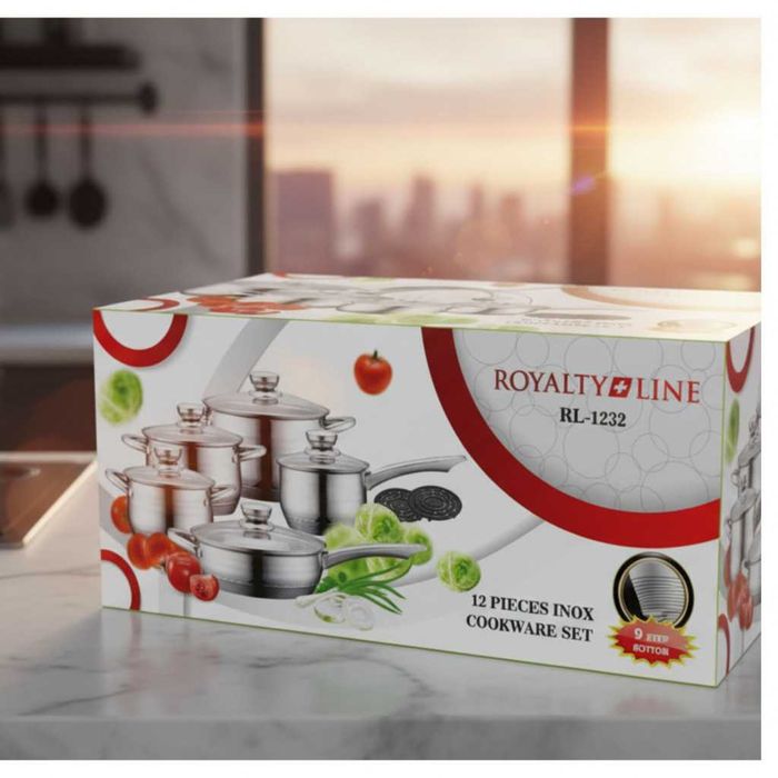 Royalty Line RL-1232 – Комплект от 12 части, с капаци и многослойно дъ