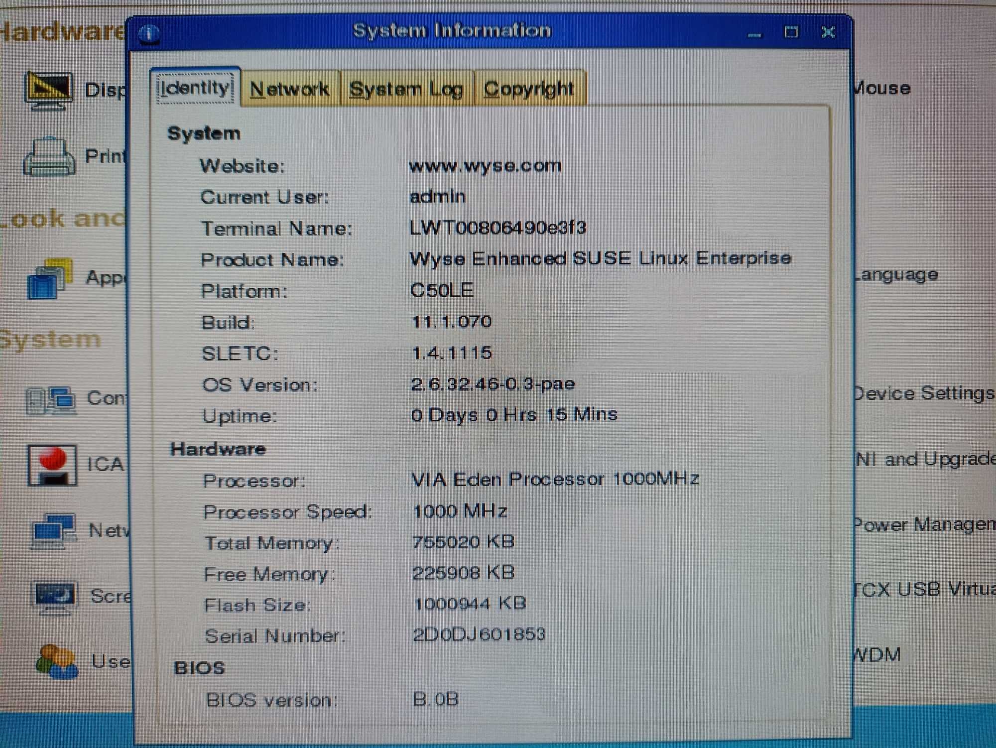 Серверный ПК (клиент)  - Dell Wyse Cx0 C90LEW - полная комплектация