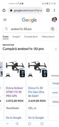 Drona fx 30 pro, folosită o singură dată