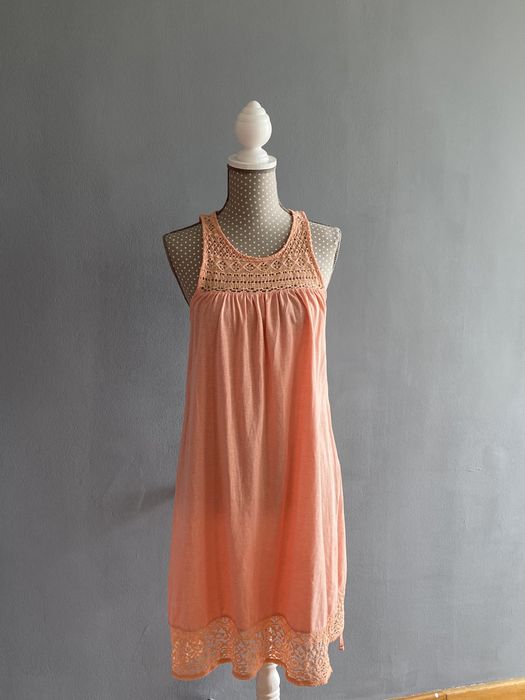 Rochie H&M comoda subțire bumbac corai S, merge: XS-L merge pt gravide