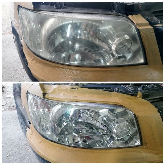 Полиране, пастиране и защита на фарове и стопове