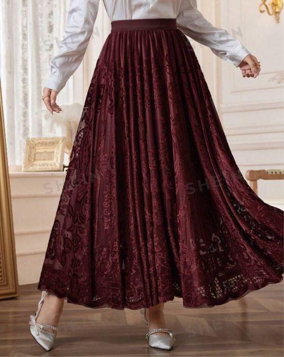 Fusta burgundy, xs-s