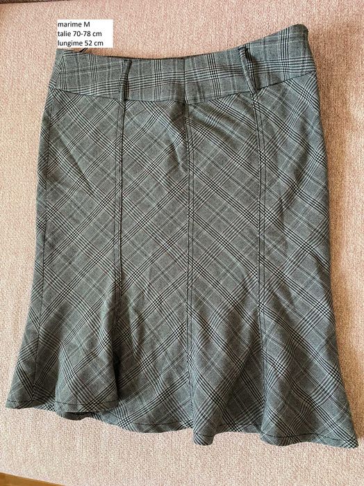 Lot fusta mini sau midi marime S sau M carouri pliuri femei dantela