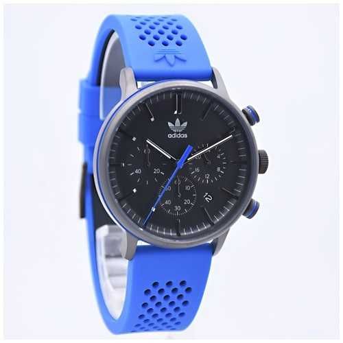 Ceas barbatesc,Adidas,40mm,cauciuc natural/inox,albastru/negru,sigilat