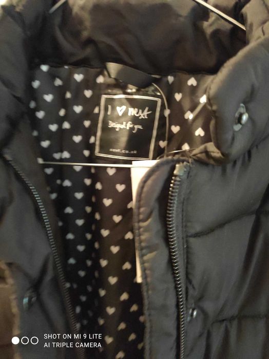 Детско черно яке за момиче 11-12 години NEXT