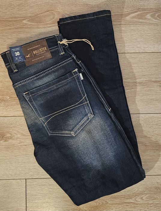 Blugi Hollister Denim Basics Italian Selvedge W30 L34 noi
