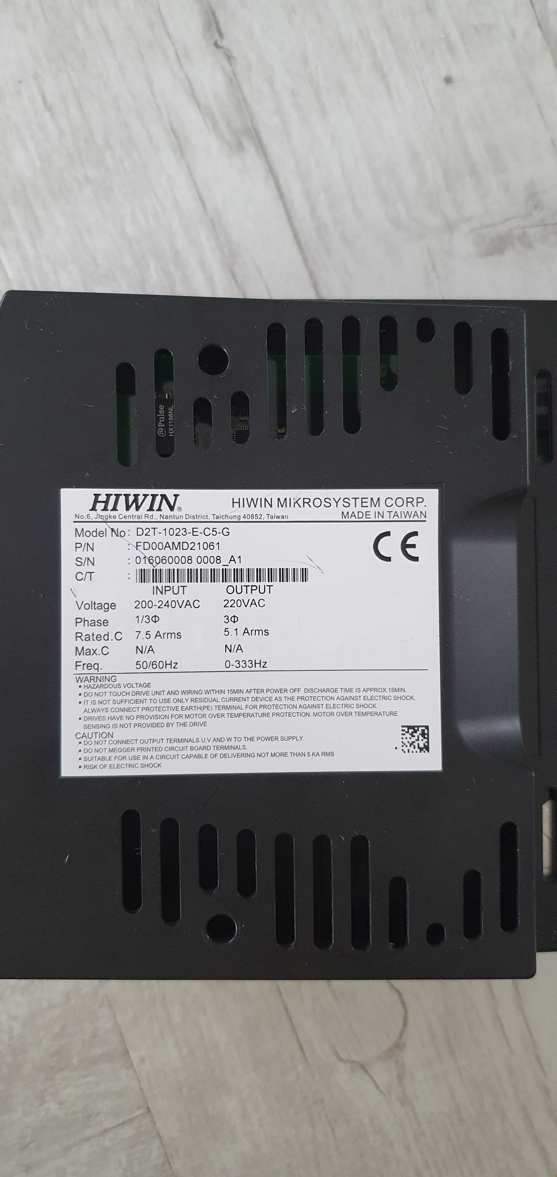 Servo Drive HIWIN Model: D2T-1023-E-C5-G