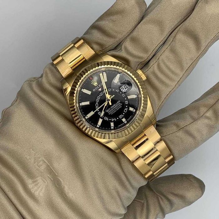 rolex sky-dweller златно/черно