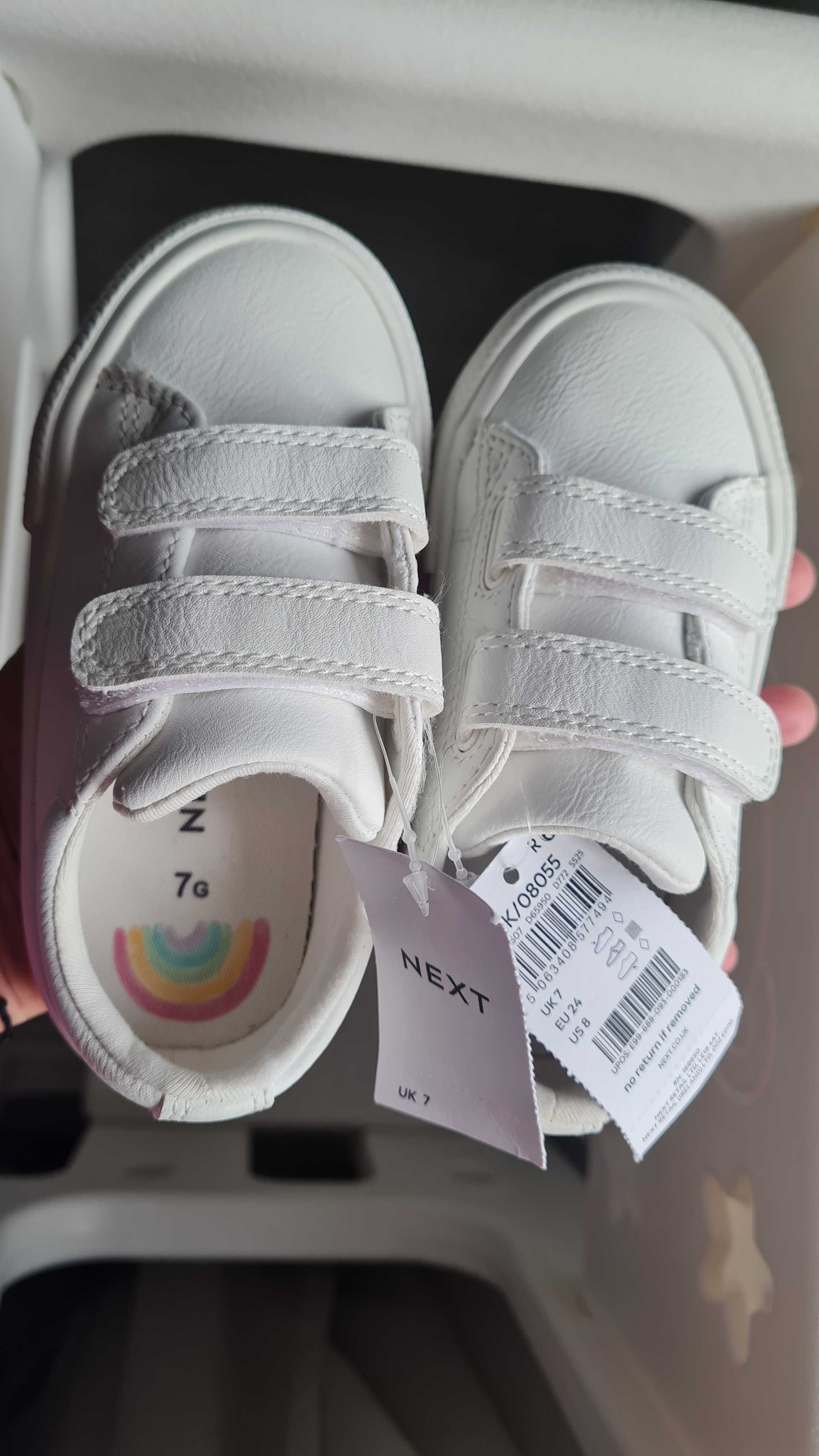 Sneakersi albi, Next, noi, cu eticheta, marimea 24
