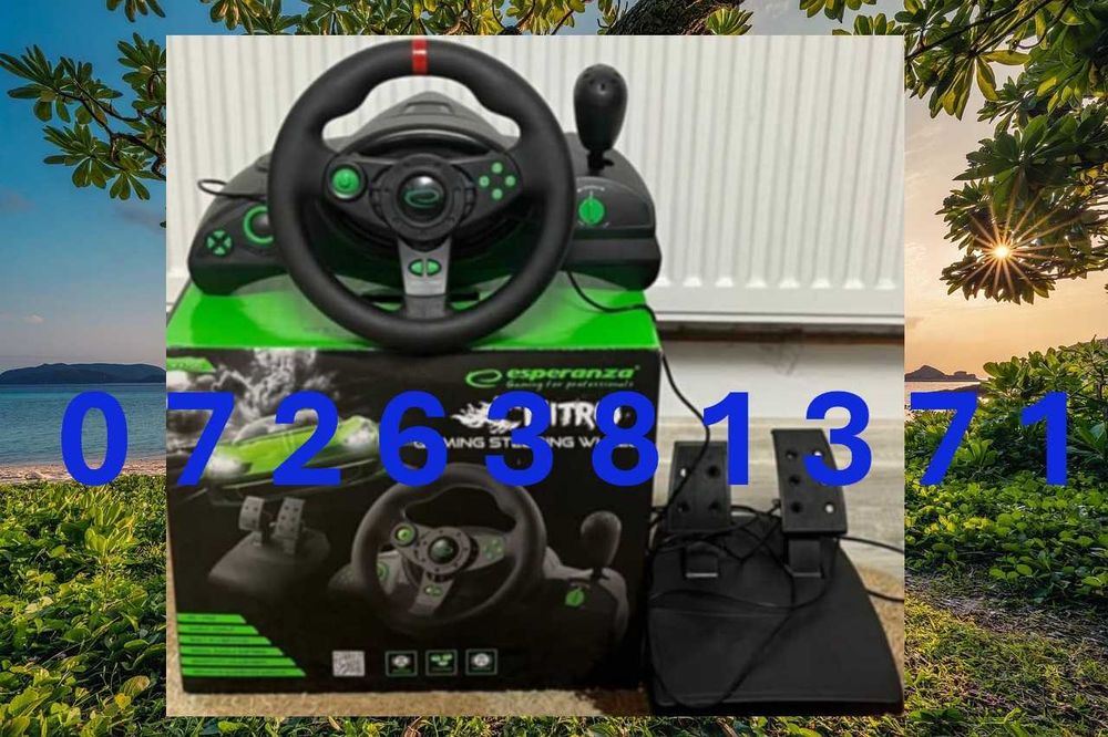 Volan Gaming PC nou la cutie sigilat + volan mic 2 la pret de 1