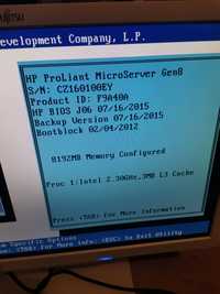 Server HP microserver Gen8, E3 1220L, 8GB ram