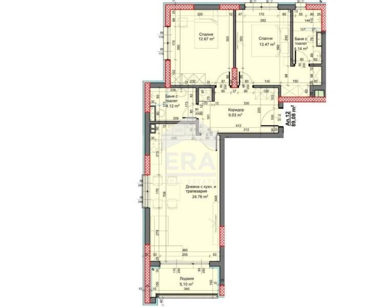 Тристаен апартамент за продажба в новострояща се сграда  в ж.к. Възраж