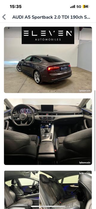 Audi A5 Sline 2.0 Tdi 190 CP Faruri Matrix Led Virtual Cockpit