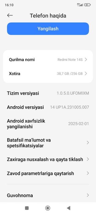 Redmi note 14 S ideal