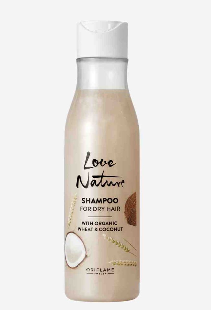 Oriflame Love Nature sampon cu grau si nuca de cocos pentru par uscat