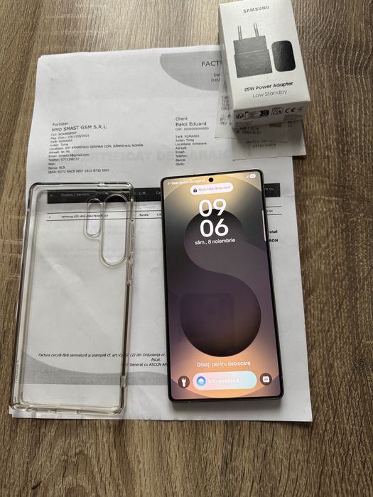 Samsung S25 ultra cu factura si garantie