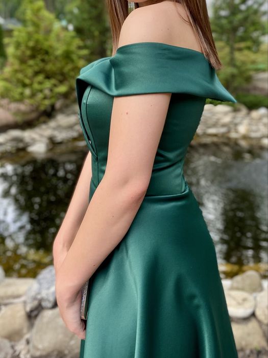 Rochie de seară / de bal, smarald, mărimea S/M