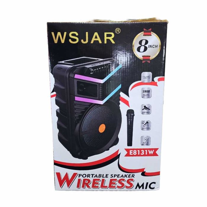 безжична тонколона с мощен звук и LED ефекти WSJAR E8131W
