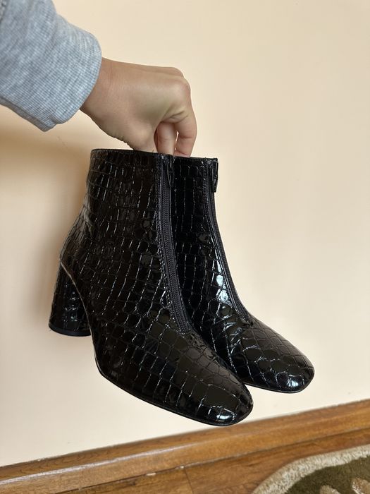 Botine negre Bershka piele ecologica 39