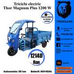 Triciclu electric cu cabina Thor Magnum-Plus basc hidraulica Agramix