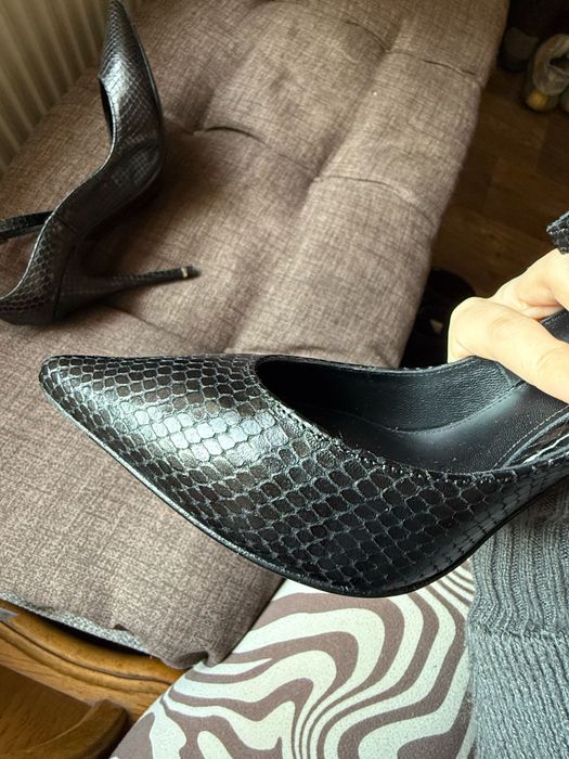 Pantofi toc Massimo Dutti piele