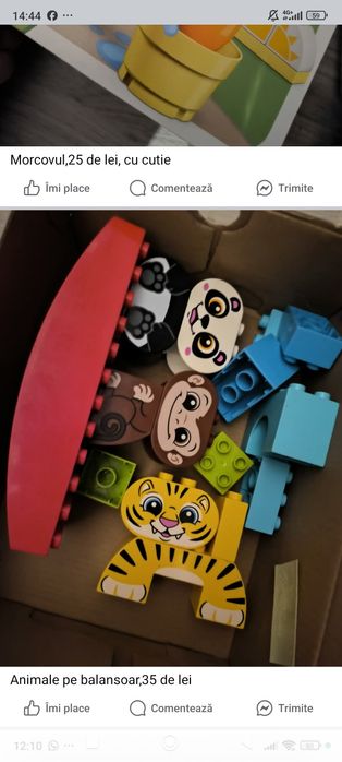 Lego duplo balansoar cu animale