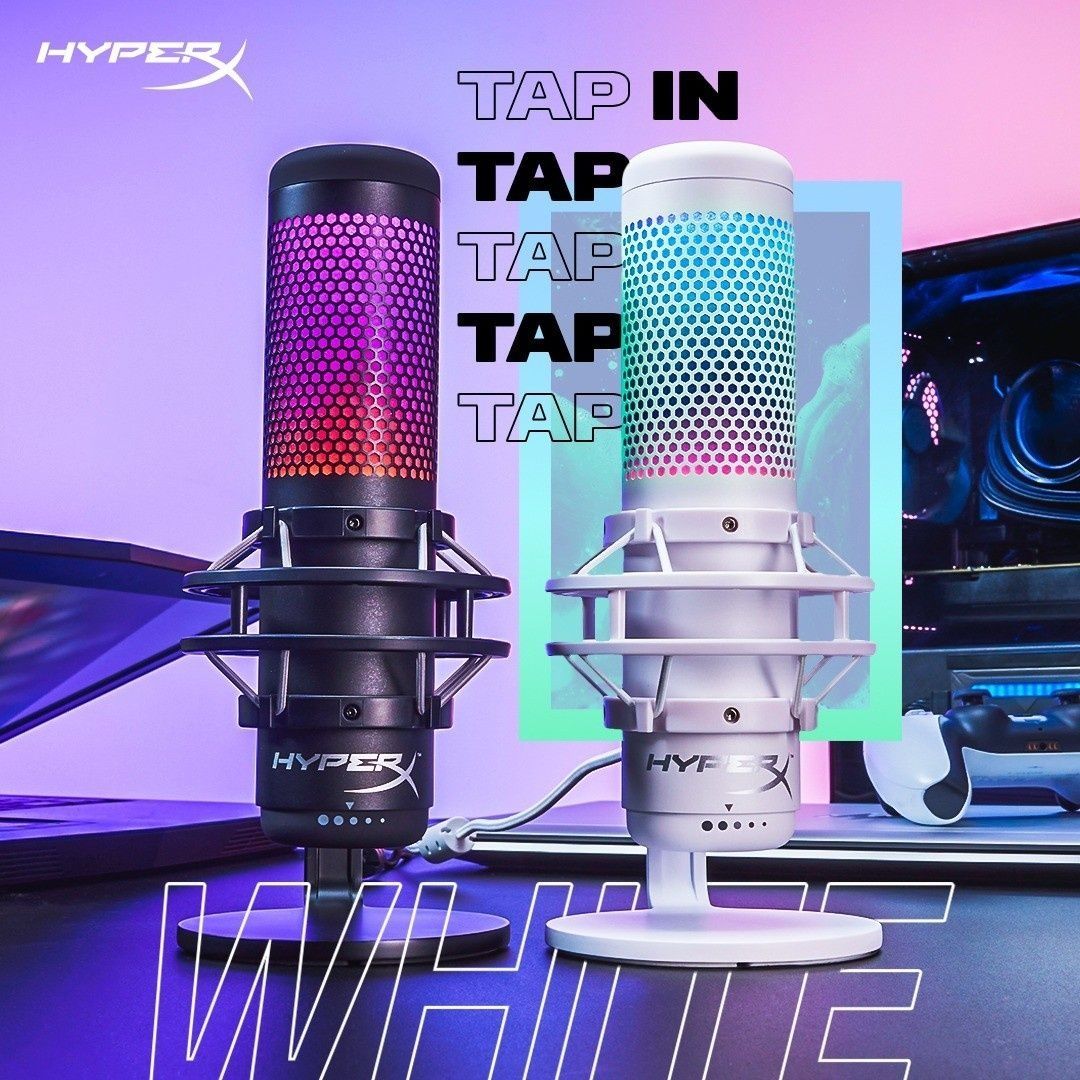 СКИДКА! Hyperx Quadcast S RGB White Микрофон (4 режима)