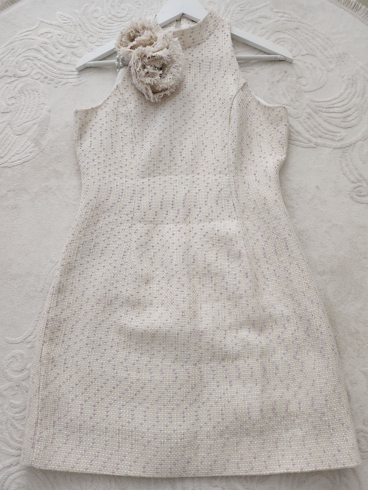 Рокля Avin White Vanilla & Lila Boucle